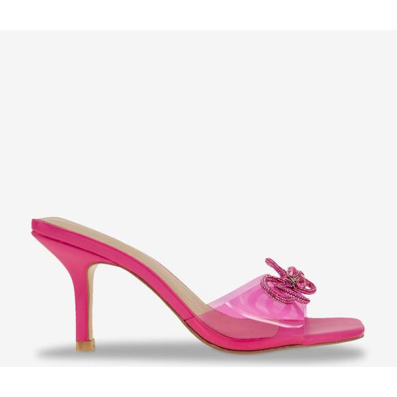 BCBGeneration Mistany Sandal Rhinestone Pink Heel Size 7.5 - Picture 6 of 7